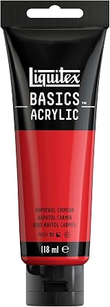 Liquitex Basics Acrylic Paint Naphthol Crimson 118 ml Tube