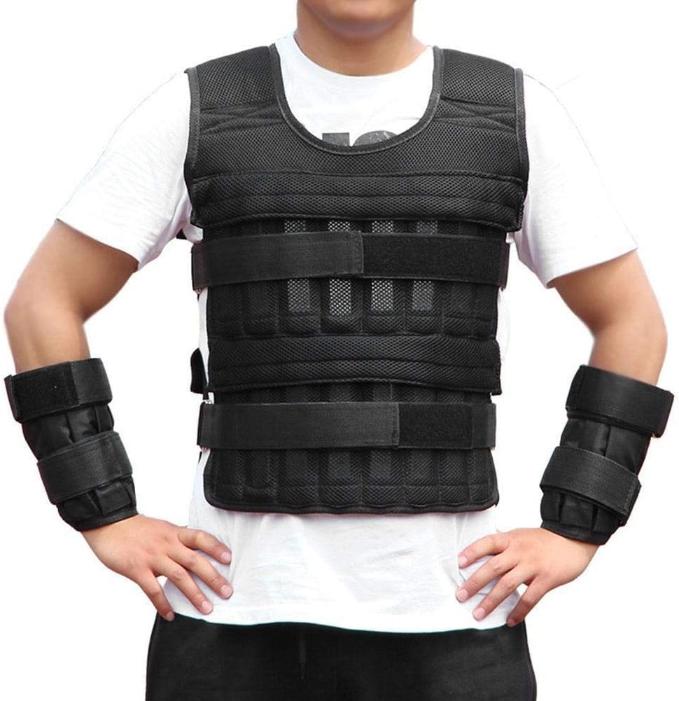 Maxmartt Weighted Vest, Workout Weight Vest for Men Oxford Cloth Breathable 50KG Weighted Vest Strength Training Jacket for Workout Fitness : Sports & Outdoors