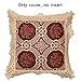 Simhomsen Set of 2 Decorative Lace Throw Pillow Case Shams Cushion Cover, Square 18 × 18 Inches, Vintage Look, Burgundy, only The Cushion Cover, Without Pillow Insert