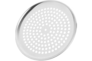 AMUSLESUR Perforated 9-inch Pizza Pan Round Baking Tray with Large Holes, Household Oven Pizza Plate