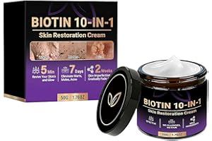 Professional Skin Treatment Cream,Biotin 10 in 1 Skin Restoration Cream,Comprehensive Repair Creams for Fine Lines and Pores,