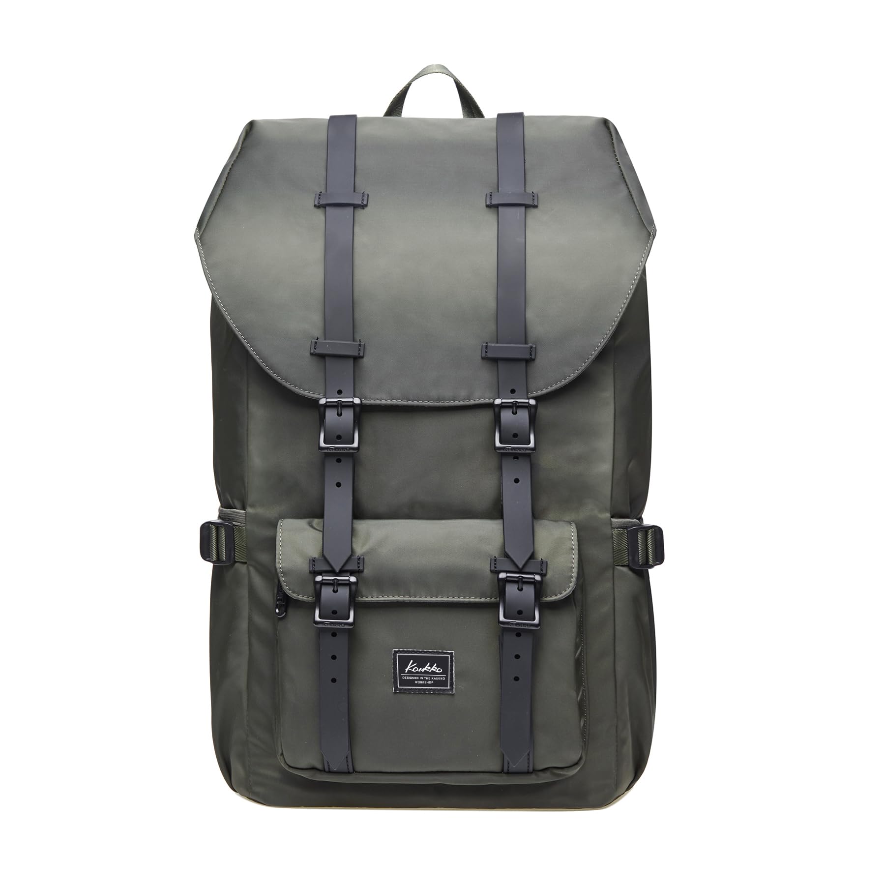 KAUKKO Rucksack Studenten Backpack 17 Zoll für 15" Notebook Lässiger Daypacks Schüler Bag Wandern Casual Daypack, 47 cm, 22.4 liters, Green (Army Grün(E5-3))