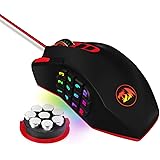 Redragon M901 Wired Gaming Mouse MMO RGB LED Backlit Mice 12400 DPI Perdition with 18 Programmable Buttons Weight Tuning for
