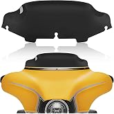 Black 6&rdquo;Motorcycle Windshield Windscreen Wind Splitter Compatible with 1996-2013 Harley Davidson Touring Street Glide Electra Glide FLHT FLHTCU FLHX FLHTK Tri Glide