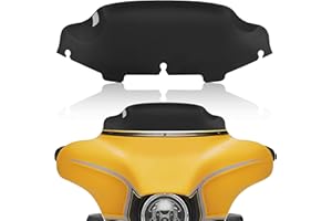 ZENTHOR Black 6”Motorcycle Windshield Windscreen Wind Splitter Compatible with 1996-2013 Harley Davidson Touring Street Glide Electra Glide FLHT FLHTCU FLHX FLHTK Tri Glide