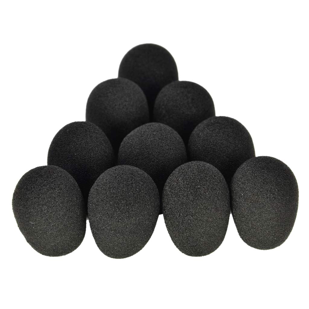 LEEINTO 10pcs Headset Foam Microphone Cover for Razer BlackShark Over Headphones Mic Cover Mic Windscreen Foam