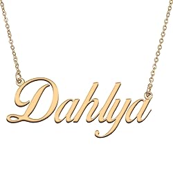 HUAN XUN Customized Custom Simple Any Name Necklace