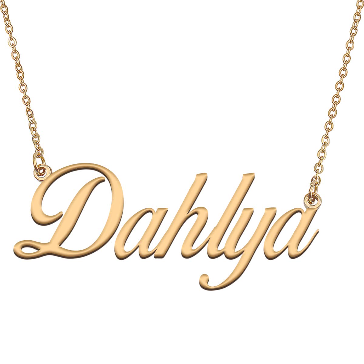 HUAN XUN Customized Custom Simple Any Name Necklace