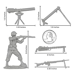BMC CTS WW2 US Infantry Plastic Army Men - 33pc