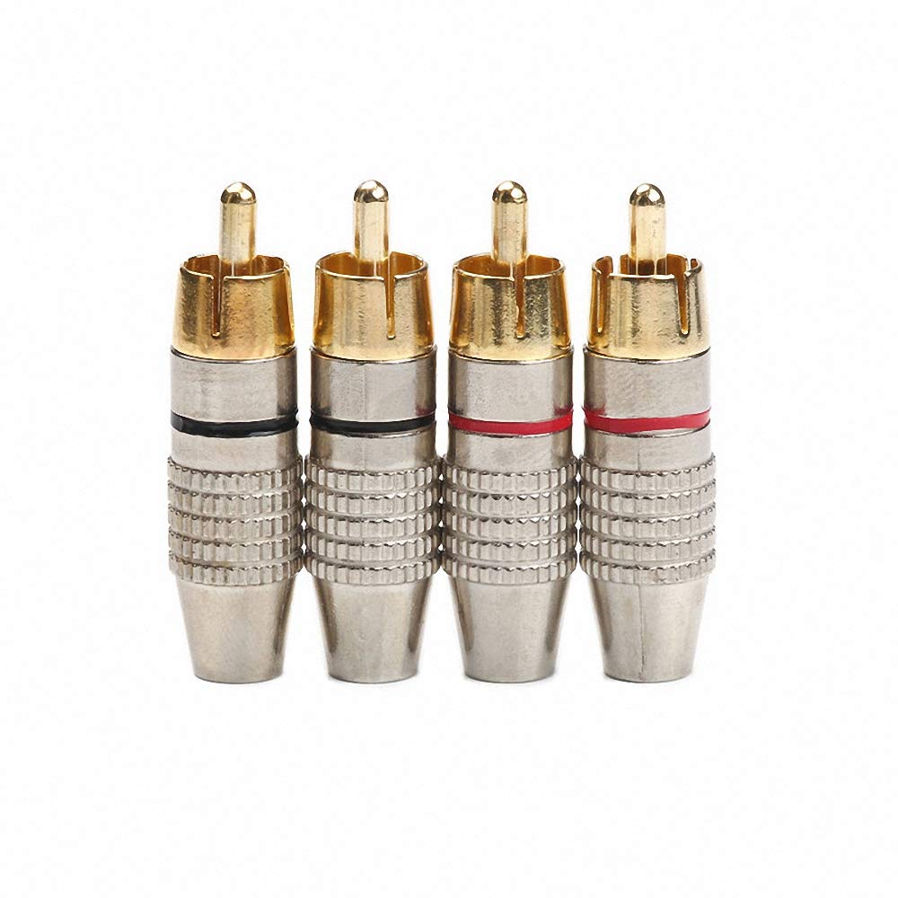 4Pcs 6.3mm RCA Banana Plug Male SelfLocking Lotus Banana