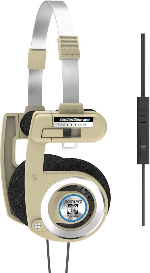 Koss Porta Pro Limited Edition Rhythm Beige Headphones inLine Microphone & Remote Volume