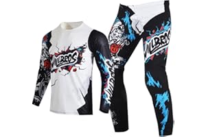 Willbros Youth Motocross Pant and Jersey Combo Moto Gear Set for Kids Children MX Offroad Racing ATV Sports Motorcycle Suit