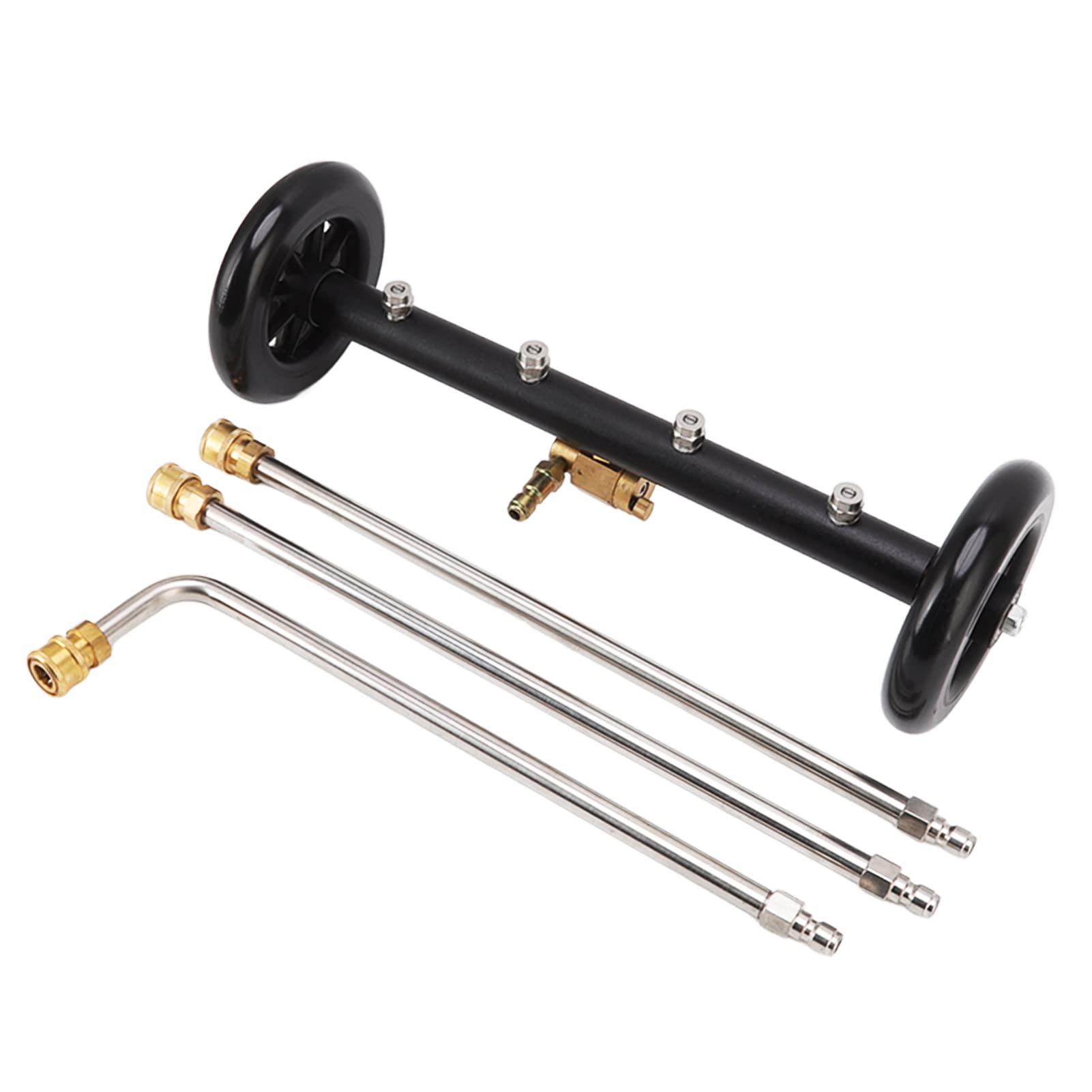 Pressure Washer Undercarriage Cleaner, 16in Dual Function Underbody Car Wash Water Broom with 1/4in Interface Undercarriage Cleaner Cleaner, 4000 PSI Undercarriage Washer