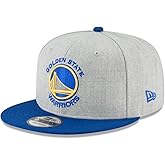 New Era NBA Golden State Warriors Gray Blue Basketball 9FIFTY Adjustable Snapback Hat Cap One Size Fits All