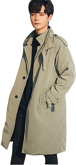 Amazon コートメンズ メンズトレンドオーバー膝厚いコートのカップルのコート メンズウインドブレーカー カジュアルコート ファッションコート ビジネスコート メンズ秋冬コート ジャケット コート ジャケット 通販