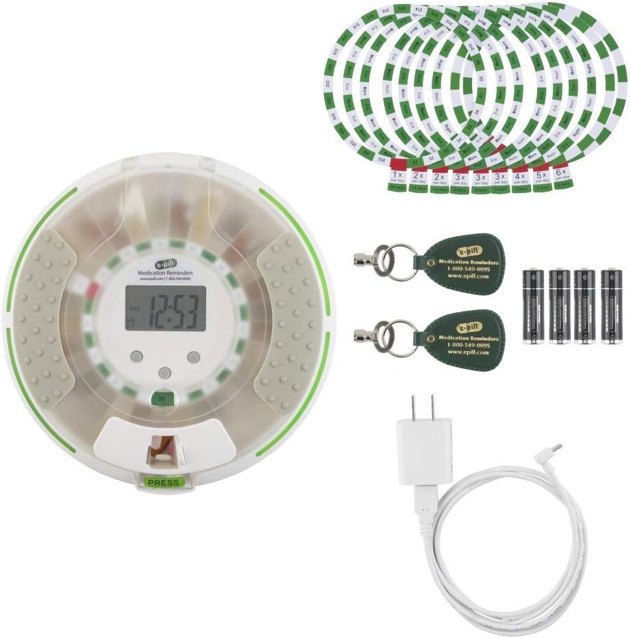 e-Pill MedSmart Voice Plus - Locked Automatic Pill Dispenser - Bluetooth Enabled: Health & Personal Care