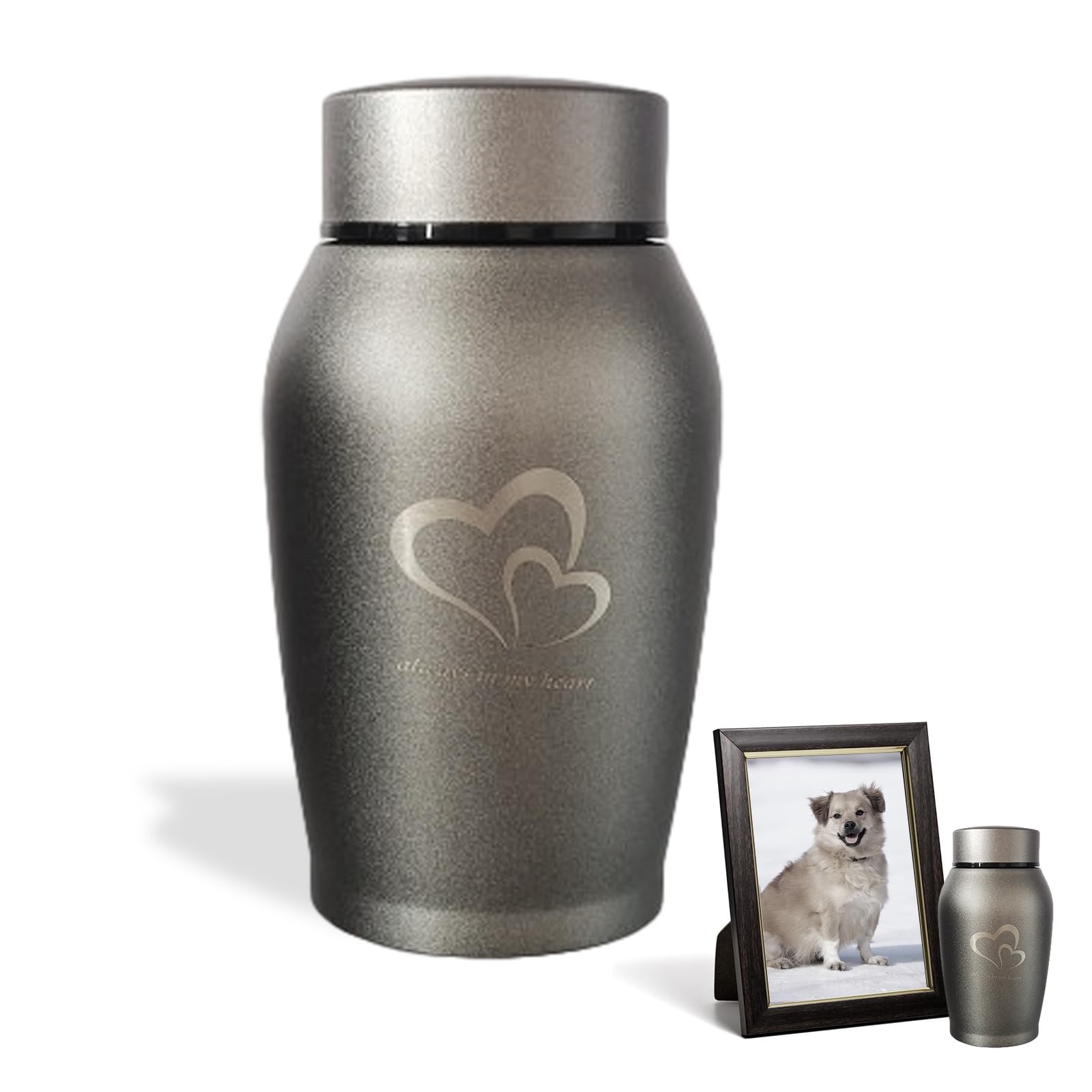 QESSUVNC Ashes Keepsake Urn for Adults, Pets - Small Stainless Steel Waterproof Urn for Dogs, Cats, Humans - UK — image 1