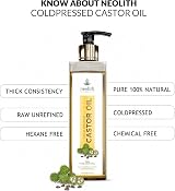 Neolith Organic Virgin Cold Pressed Castor Oil Non GMO Hexane Free 250ml Hair view 5