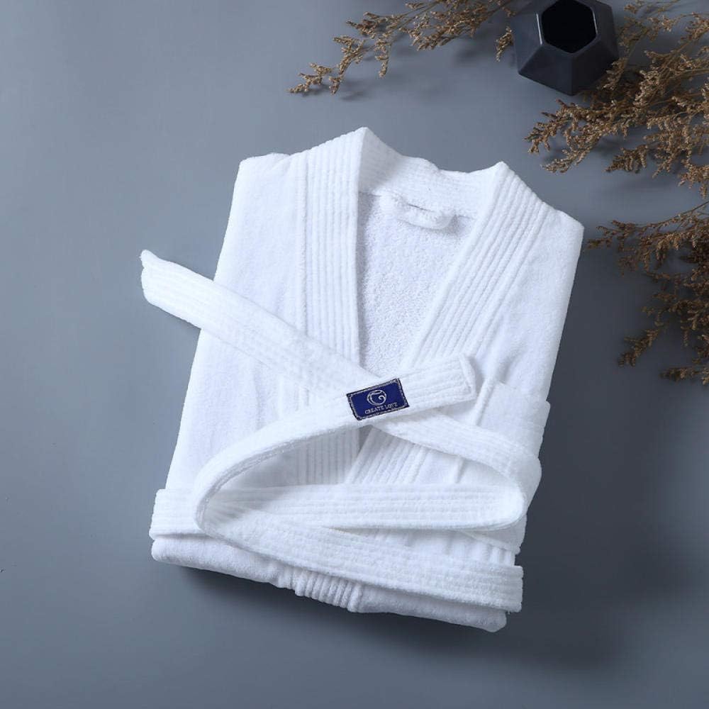 lxylllzs Bathrobe Winter Fleecegown Fluffy,Men's and women's long hotel bathrobes, cotton towels absorbent bathrobes-H_S,Towelling Bathrobescotton Dressinggown