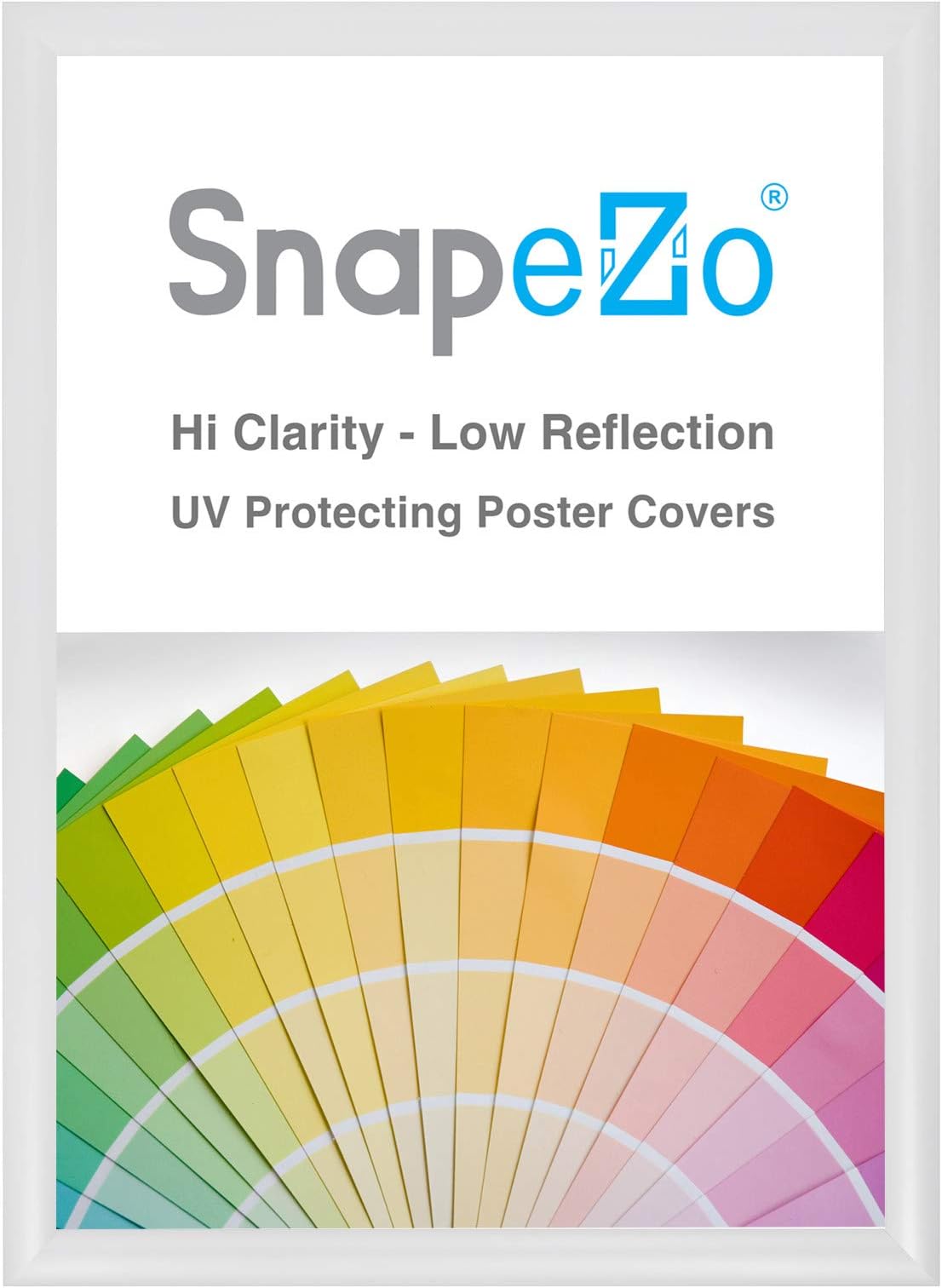SnapeZo White Poster Frame A3 Size, 1.2 Inch Aluminum Profile, Front-Loading Snap Frame, Wall Mounting, Premium Series