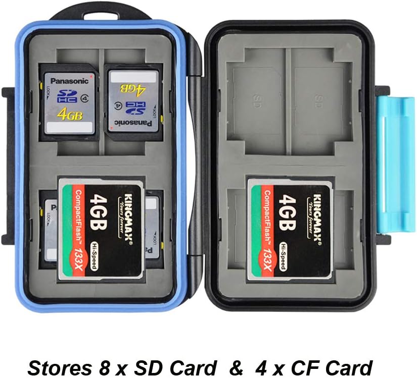 KING OF FLASH Anti-shock Waterproof Memory Card Case Holder Hard Storage 4x CF (Compact Flash) 8x SD/SDHC (Secure Digital) MC-2 - Image 4
