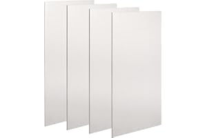 SEHOI 4 Pack 6061 Aluminum Sheet 12 x 6 x 1/8 Inch, 3mm Heavy Duty Aluminum Plate with Protective Films, Corrosion-Resistant Metal Aluminum Sheet for Construction, Elevator, Car, Electronics, Craft