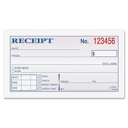 Amazon Com Abfdc2501 Adams Wire Bound Money Rent Receipt