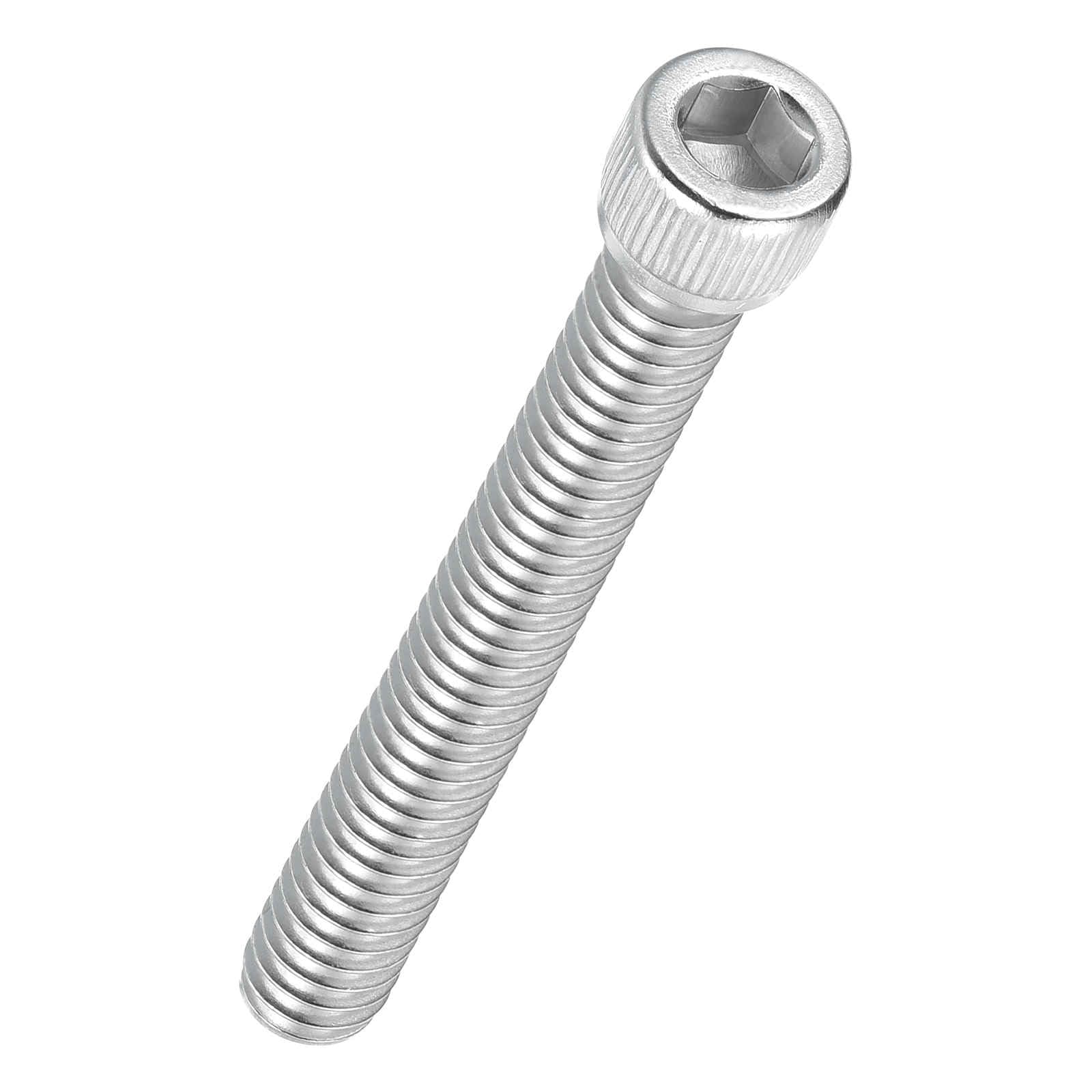 Kozelo 10pcs Socket Head Cap Screws - [1/4"-20 x 2"] UNC 304 Stainless Steel Allen Socket Drive for Electrical Motor 3D Printing Fan Engine Replacement Use, Silver