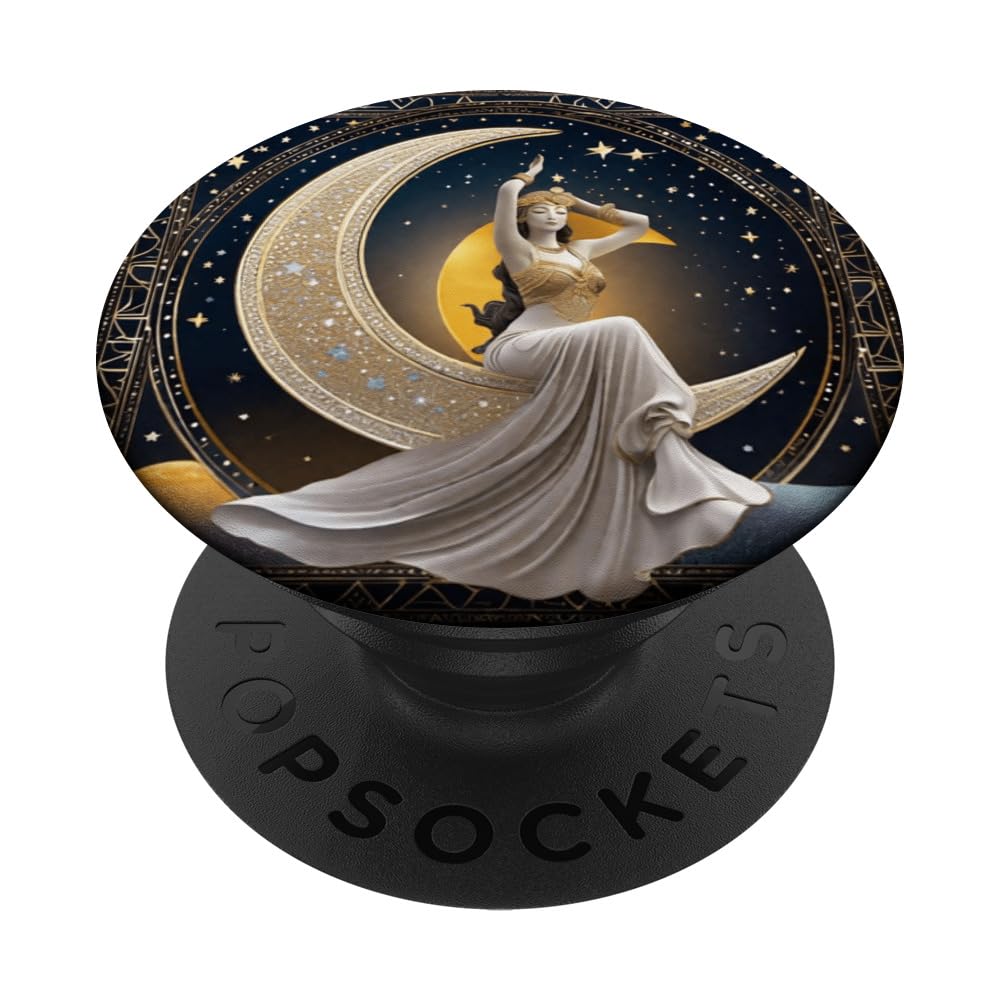 Moon Deity Goddess Lunar Female Energy Metaphysical Bohemian PopSockets Swappable PopGrip