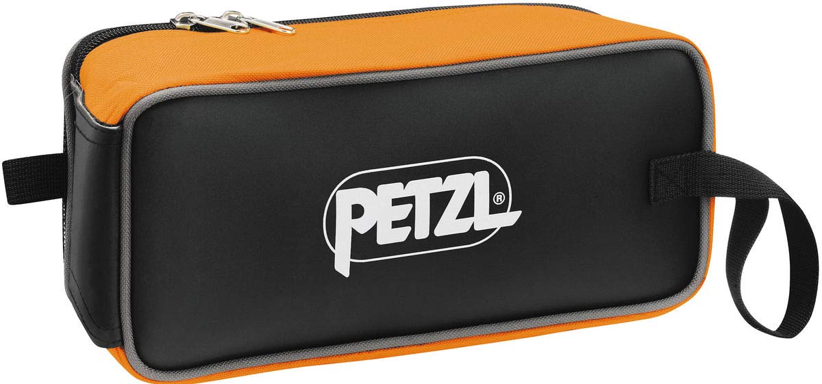 PETZL - Durable Crampon Pouch Fakir Pouch - Unisex, Black/Orange, One Size