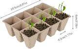 ATopoler 6Pcs 12-Grid Biodegradable Seedling Trays Plant Fibre Pots for Veg view 7