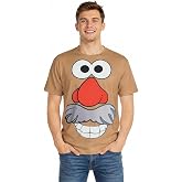 PAINEOMN Mr. Mrs. Potato Costume Printed Big Face T-shirt Halloween Couples Tee Cosplay Outfits for Adult Fancy Dress