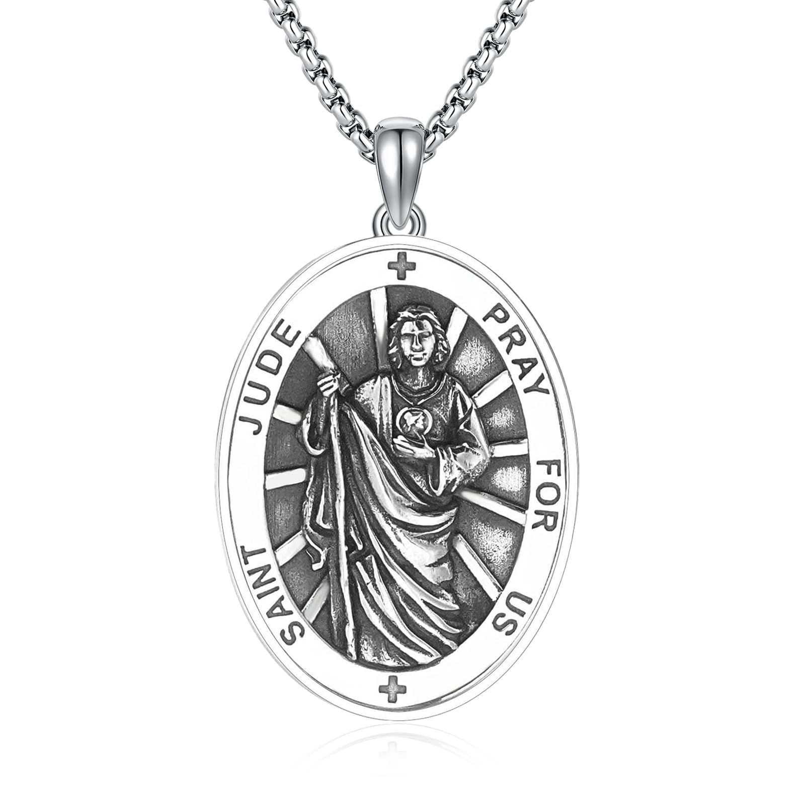 DOTBJ 925 Sterling Silver Saint Jude Pendant