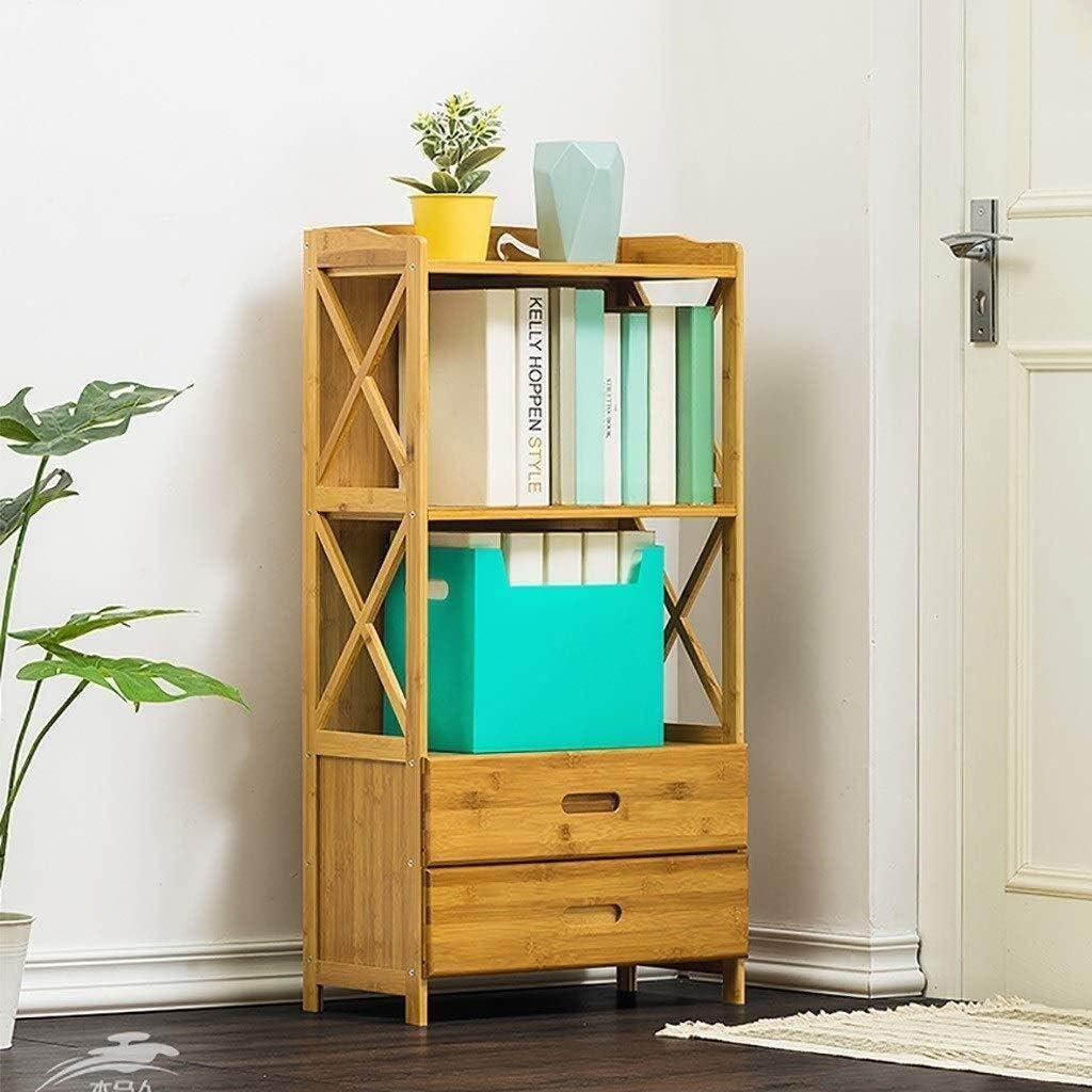 MASP Bookcase Bookshelf Small Low Bookcase Bookshelf 2 Cube Unit with 2 Drawers 3