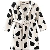 YOLIA Boys Girls Robes Kids Hooded Sleepwear Soft Fleece Bathrobes Cute Housecoat Gowns