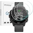 (3 Pack) Orzero Tempered Glass Screen Protector Compatible for Garmin Forerunner 245, 9 Hardness HD (Lifetime Replacement)