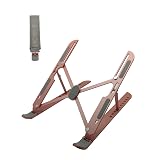 OxPhrabi Laptop Stand, Adjustable Height and Angle (C-Rose Gold)
