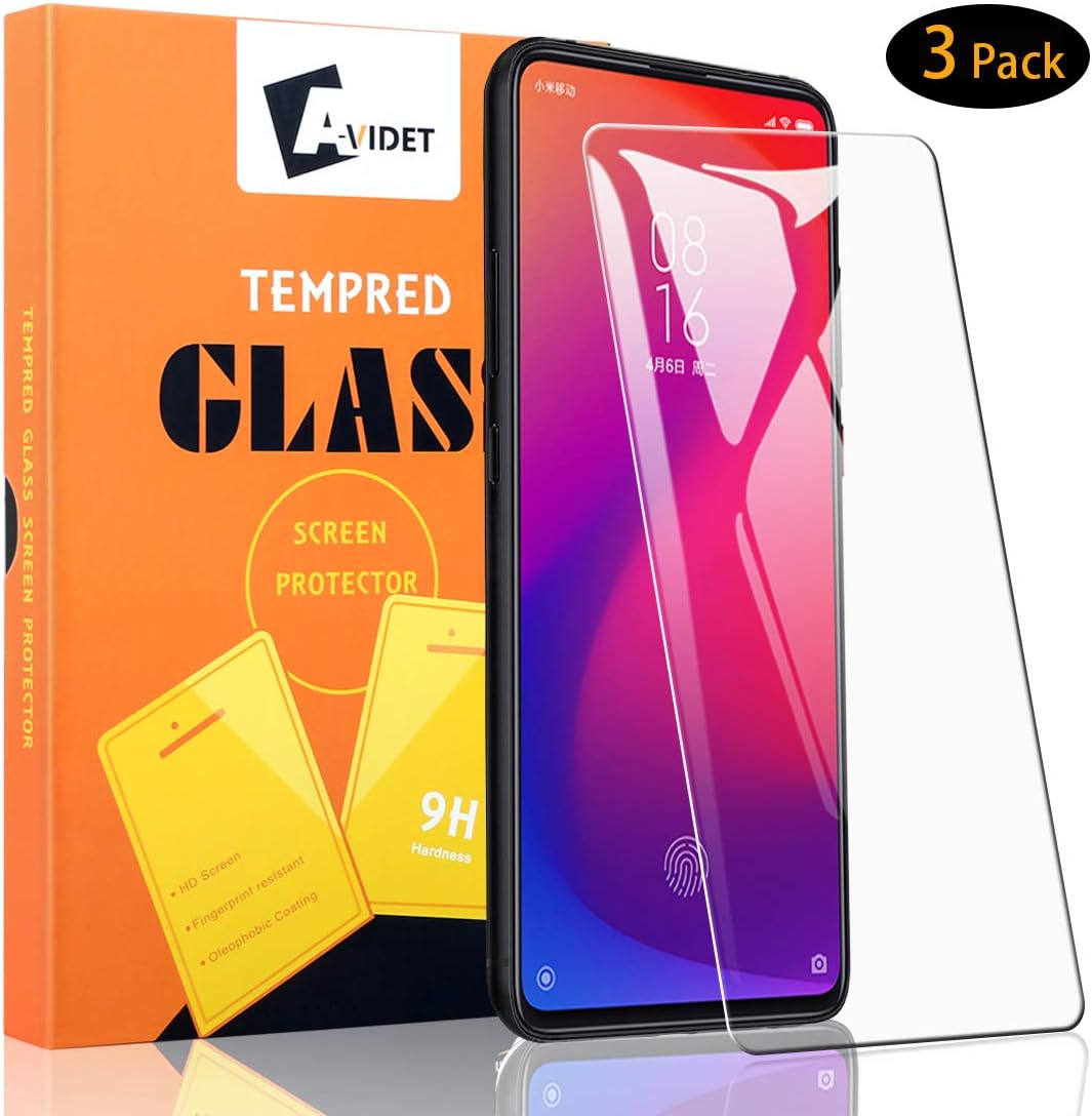 A-VIDET Screen Protector for Xiaomi Mi 9T/Xiaomi Mi 9T Pro,9H Hardness [Case Friendly] [Anti-Scratch] [Bubble Free] Tempered Glass for Xiaomi Mi 9T/Xiaomi Mi 9T Pro