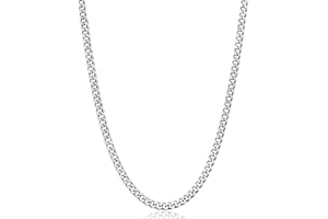 Fiusem 5mm Silver Tone/Gold Cuban Link Chain for Men, Mens Chain Necklaces, Stainless Steel Chain Necklaces for Men Women, 3.5/4/5mm