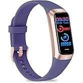 Fitness Tracker with 24/7 Heart Rate, Activity Trackers with Blood Pressure Sleep Monitor, 1.10" AMOLED Screen Step Tracker, Waterproof Step Counter, Health Smart Watch Pedometer for Women Men