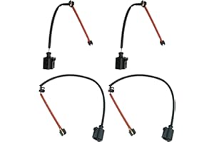 PXASU Front and Rear Brake Pad Sensor Kit for 2003-2010 Porsche Cayenne, Wheel Brake Pads Wear Sensors Replacement # 95561236500 & 95561236530