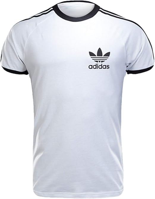 Adidas Crewneck Tshirts Men White Cotton Sports Originals T