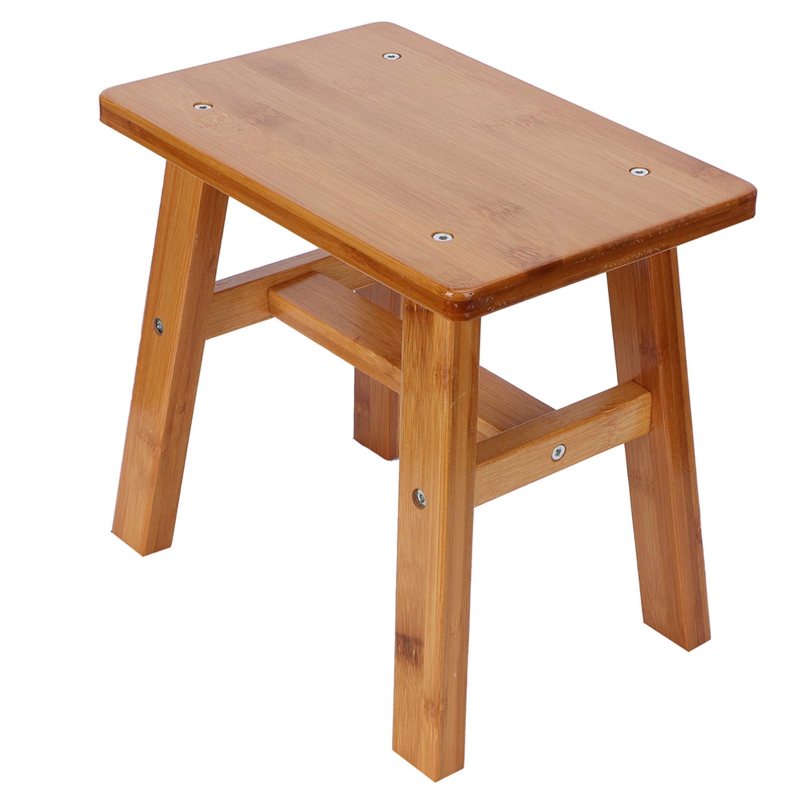 KIKYO Child Stool, Child Seat Multipurpose Suitable for Bedroom, Garden,(Small square bamboo stool)