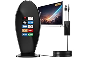 KEIDNS TV Antenna - TV Antenna Indoor, Digital TV Antenna for Smart TV with Signal Booster, 600+ Miles Long Range HD TV Antenna Support All TV with 4K 1080p All Television Indoor and Outdoor