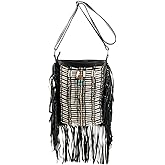 Boho Bag Square L| Real Leather | Fringe Purse | Bohemian Bags