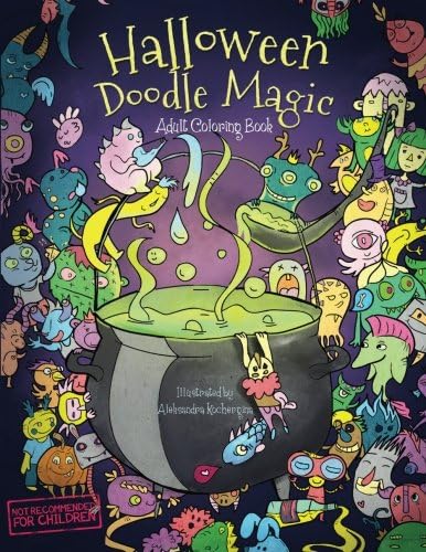Halloween Doodle Magic — Adult Coloring Books: Relaxation and Meditation: Fantasy Art with Witches and Sorcery