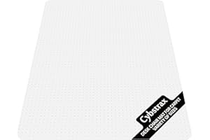 Cybstrax Office Chair Mat for Carpet Floor, 0.1" Thick 59" x 44" Heavy Duty Computer Chair Mats for Low Pile Carpet, Transparent Carpet Protector Floor Mats for Home (Rectangular)