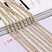 Hyamass 11 Yards/10 Meters Crystal Rhinestone Close Chain Trimming Claw Chain DIY Jewelry Crafts (Gold)