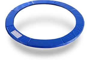 Exacme Trampoline Pad Replacement 16 15 14 13 12 10 8 Foot, Waterproof Safety Spring Cover Round Frame Pad, No Hole for Pole