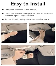BIBLOZ Car Windshield Sun Shade for Toyota Tundra